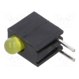 10 pcs : H101CYD - LED, in housing, yellow, 3mm, No.of diodes: 1, 20mA, Lens: diffused