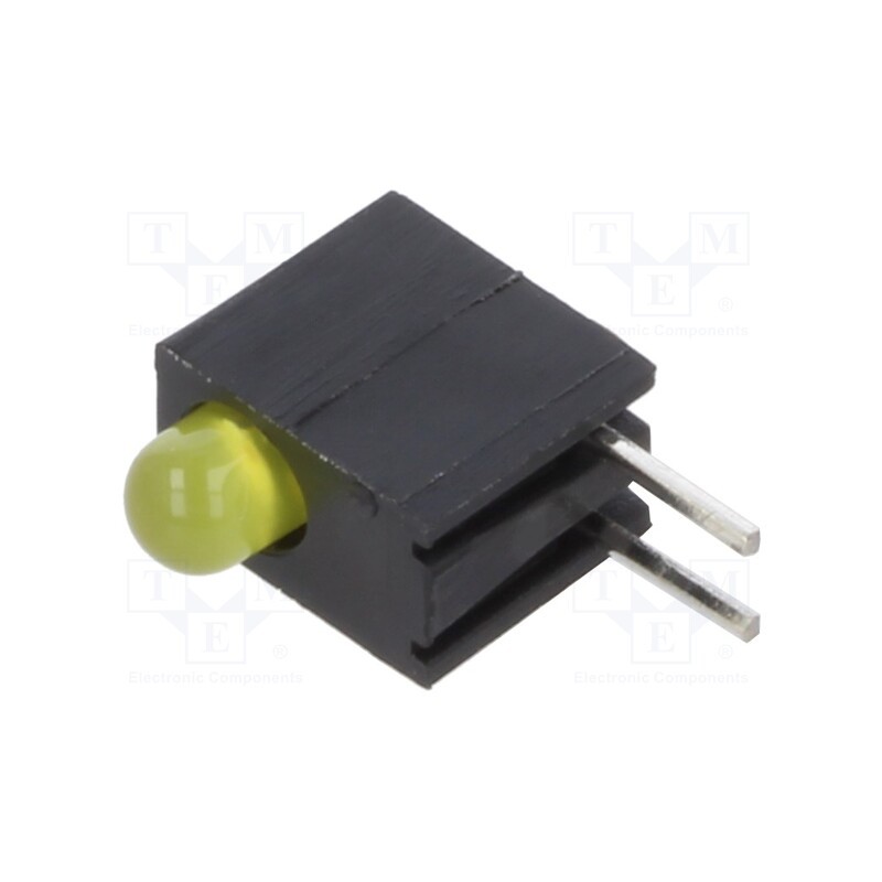 10 pcs : H101CYD - LED, in housing, yellow, 3mm, No.of diodes: 1, 20mA, Lens: diffused
