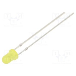 10 pcs : OSYYR23134A - LED, 3mm, yellow, 220÷330mcd, 30°, Front: convex, 1.8÷2.6V, -30÷85°C