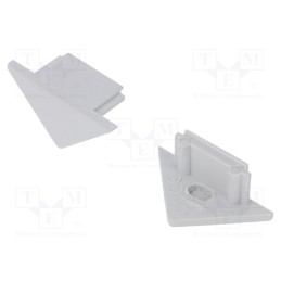 10 set : 91070022 -AS - Cap for LED profiles, grey, 2pcs, ABS, TRIO10