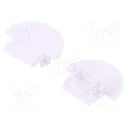 10 set : 76500001 -AS - Cap for LED profiles, white, 2pcs, ABS, GROOVE10