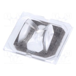 10 pcs : CA11819_STRADA-SQ-T-DW -AS - LED lens, square, plexiglass PMMA, transparent, XP-E,XP-G,Z5