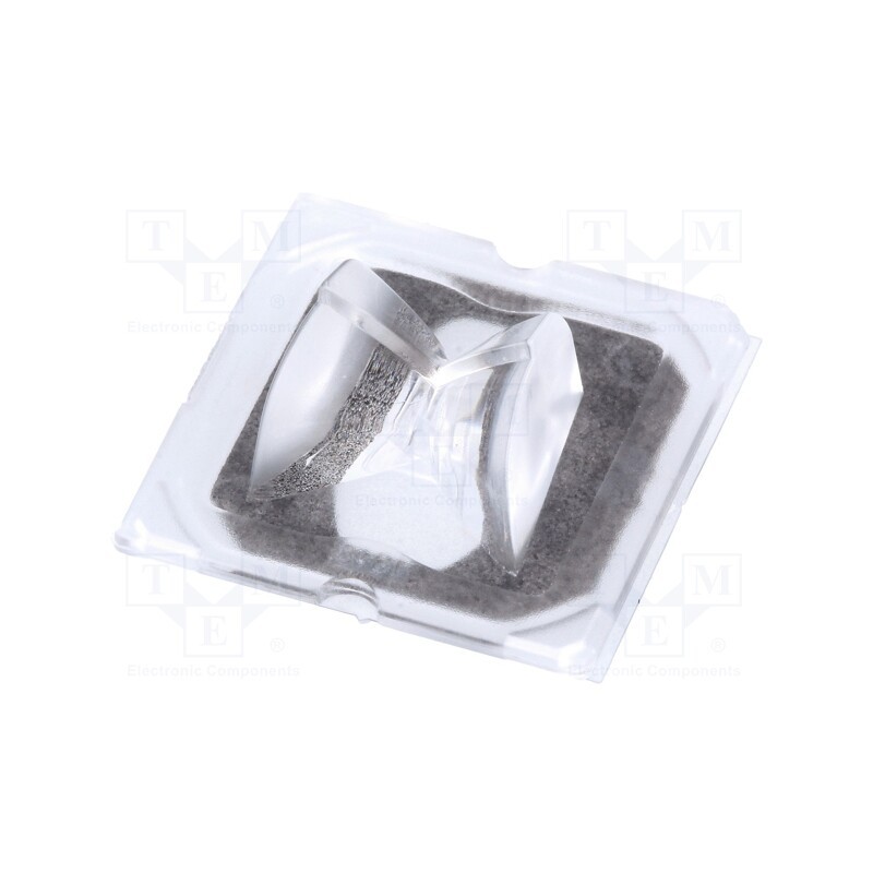 10 pcs : CA11819_STRADA-SQ-T-DW -AS - LED lens, square, plexiglass PMMA, transparent, XP-E,XP-G,Z5