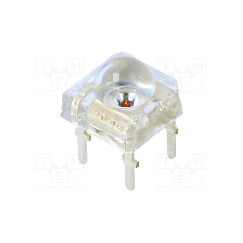 10 pcs : OS5OKAZ281P - LED Super Flux, oval, 7.62x7.62mm, orange, 4200÷5800mcd, 80°, 80mA