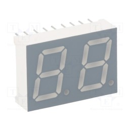 10 pcs : KW2-521AVA - Display: LED, 7-segment, 13.2mm, 0.52', No.char: 2, red, 40÷80mcd
