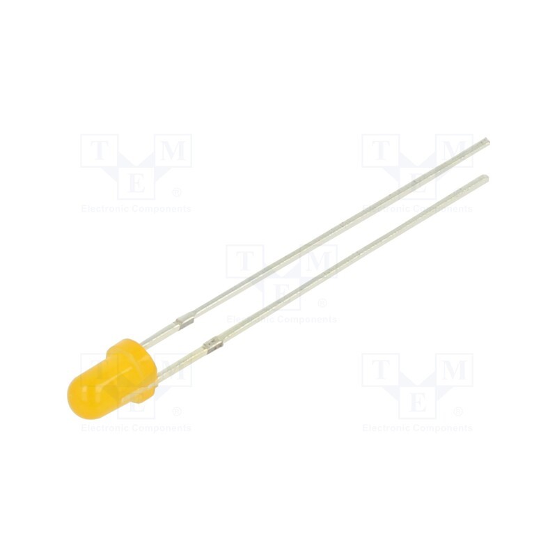 10 pcs : OSO5PA3164A-1MA - LED, 3mm, orange, 150÷220mcd, 60°, Front: convex, 1.8÷2.2V, -30÷85°C
