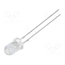 10 pcs : OSV4YL5111A - LED, 5mm, violet, 15°, Front: convex, 3÷3.8V, No.of term: 2