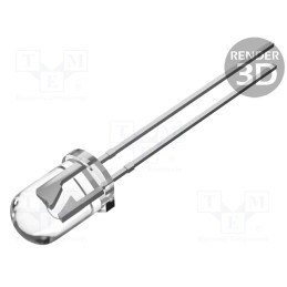 10 pcs : OSM5DR5A31A-3.0HZ - LED, 5mm, white warm, blinking, 7000÷8400mcd, 30°, 3÷5V, 20mA