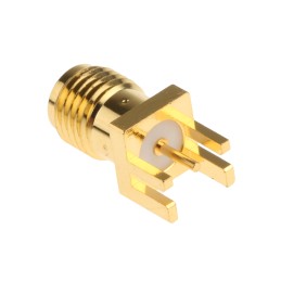 1 pcs - RS PRO, jack Edge Mount SMA Connector, 50Ω, Solder Termination, Straight Body