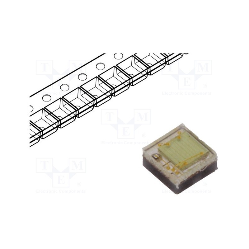 10 pcs : PQ2A-4FGE - LED, green, 130°, 350mA, λd: 515÷535nm, 80÷94lm, 1.6x1.6x0.75mm