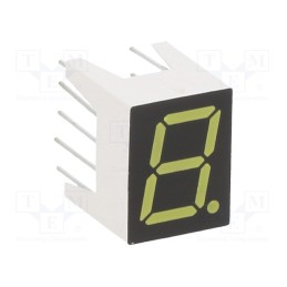 10 pcs : OSL10396-LW - Display: LED, 7-segment, 10mm, 0.39', No.char: 1, white, 65mcd