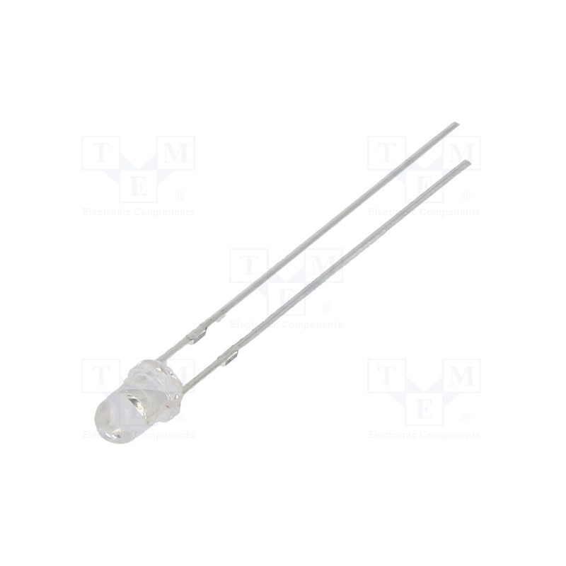 10 pcs : OSV2YL3131A - LED, UV, 30°, 20mA, P: 114mW, 370÷380nm, 3÷3.8VDC, THT
