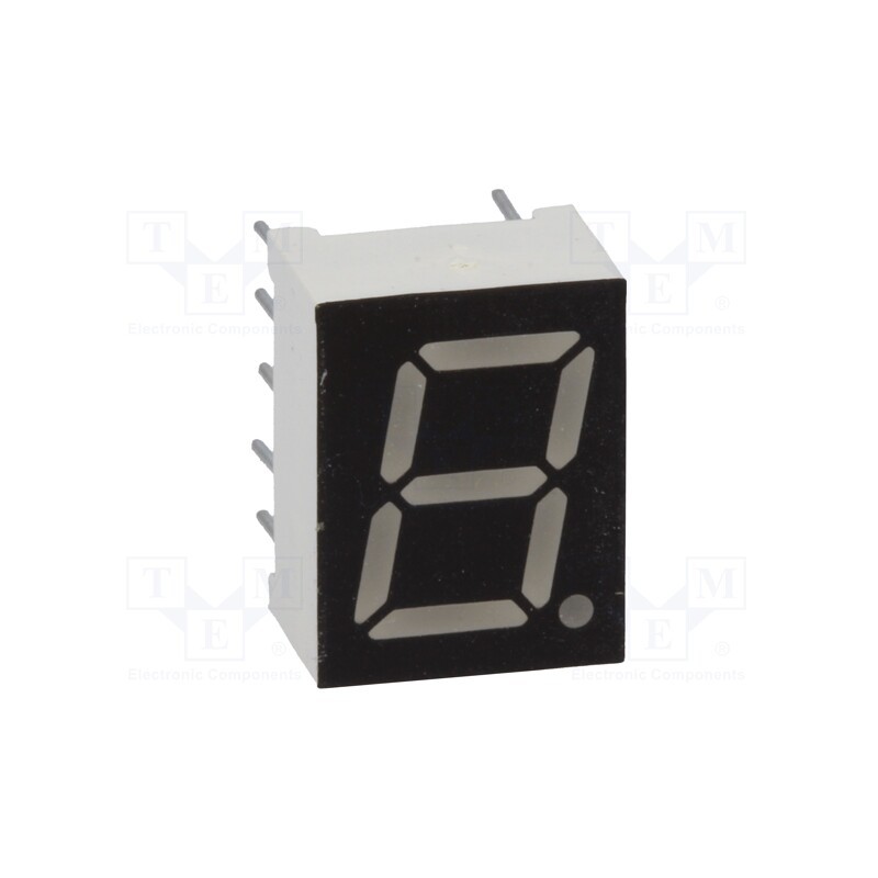 10 pcs : OPD-S3912LB-BW - Display: LED, 7-segment, 9.9mm, 0.39', No.char: 1, blue, 40mcd, anode