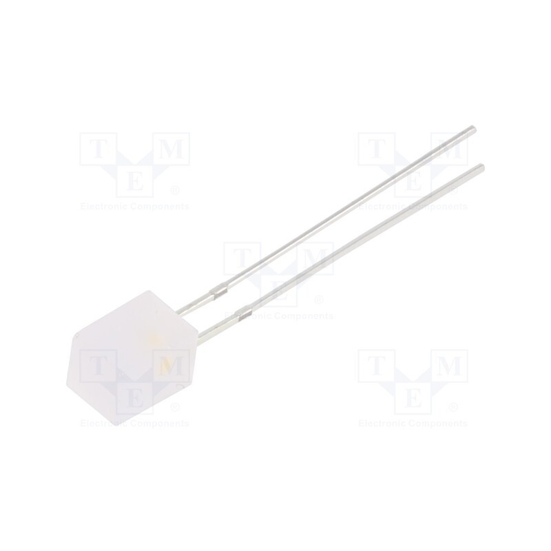 10 pcs : OSRMP27NE2B - LED, rectangular, 5x5x7mm, bipolar,bicolour, red/warm white, 140°