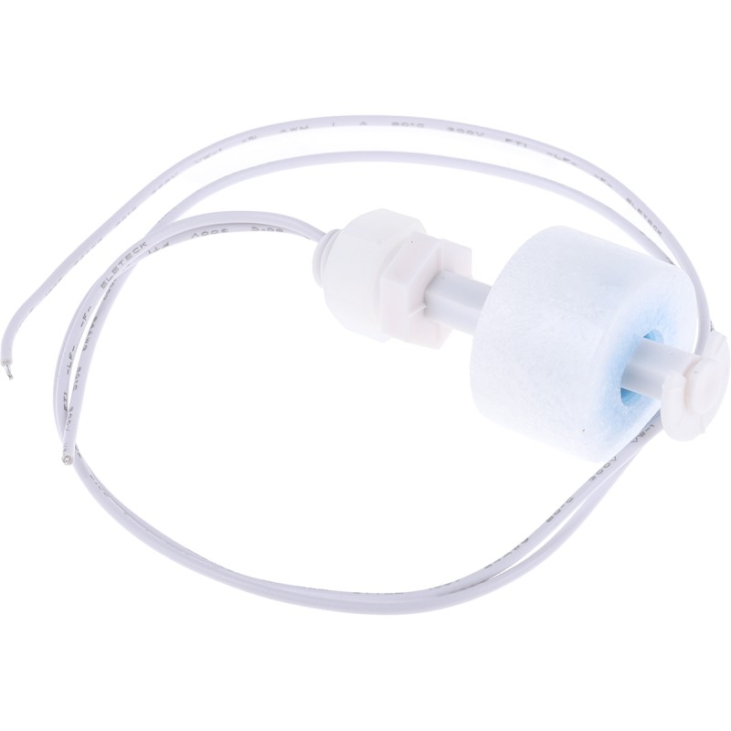 1 pcs - RS PRO Vertical PP Float Switch, Float, 300mm Cable, Direct Load, 140V ac Max, 200V dc Max