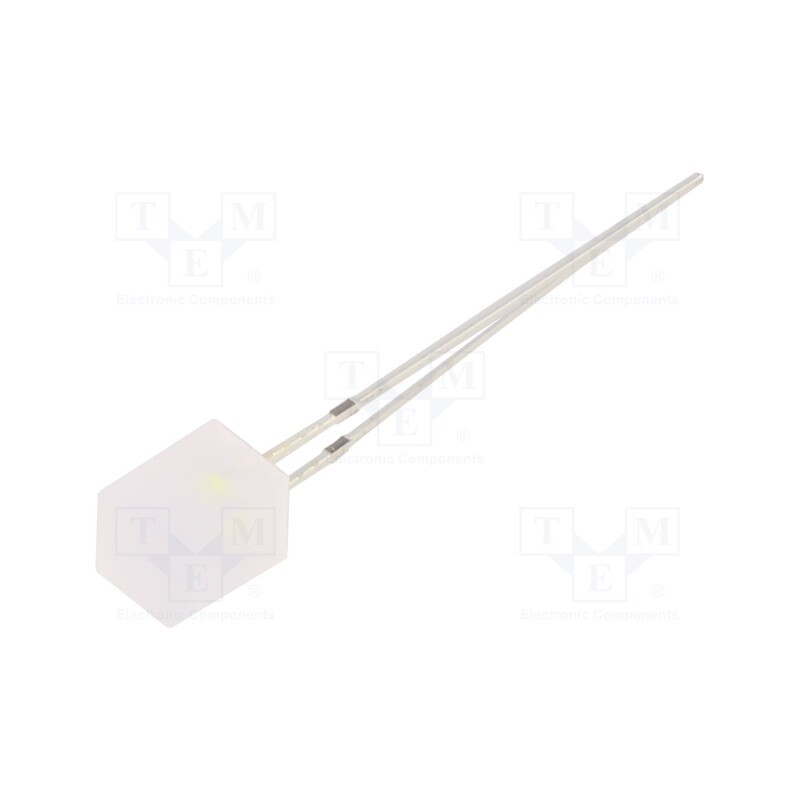 10 pcs : OSRWP27NE2B - LED, rectangular, 5x5x7mm, bipolar,bicolour, red/white, 140°, 20mA