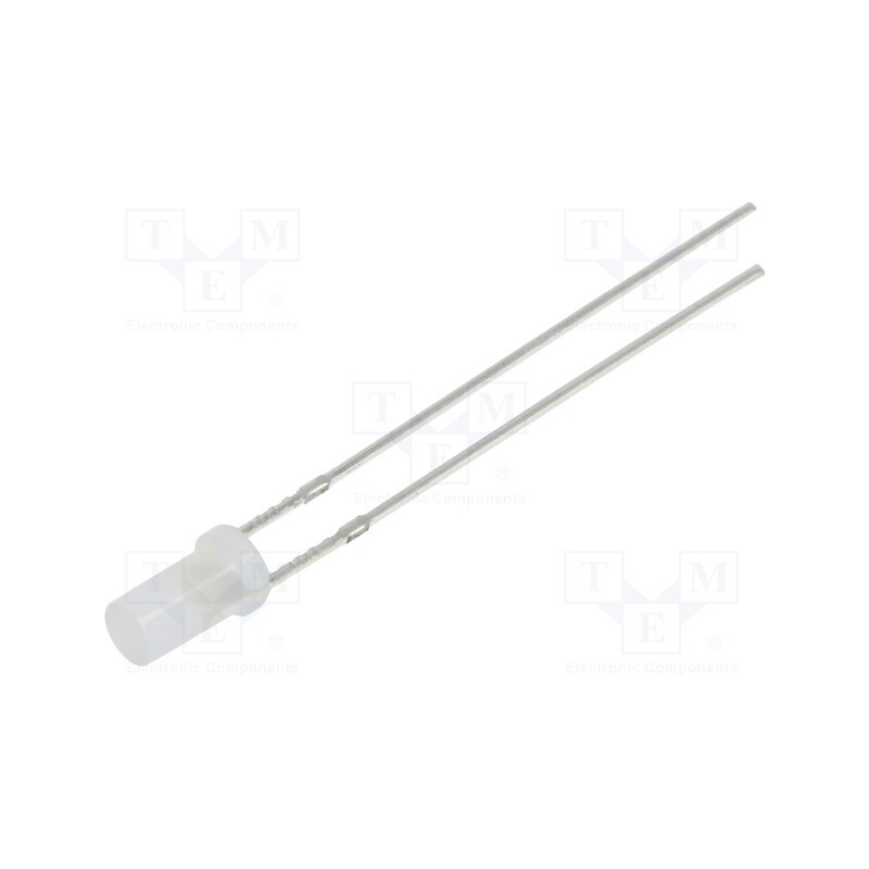 10 pcs : OSWWD23NE2A - LED, 3mm, white cold, 750÷1120mcd, 140°, Front: flat, 2.7÷3.4V