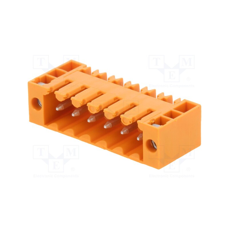 10 pcs : 1607540000 SL 3.50/06/180F 3.2SN OR BX - Pluggable terminal block, 3.5mm, ways: 6, straight, socket, male