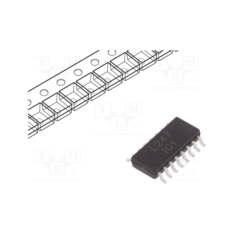 10 pcs : LTV-247 - Optocoupler, SMD, Ch: 4, OUT: transistor, Uinsul: 3.75kV, Uce: 80V