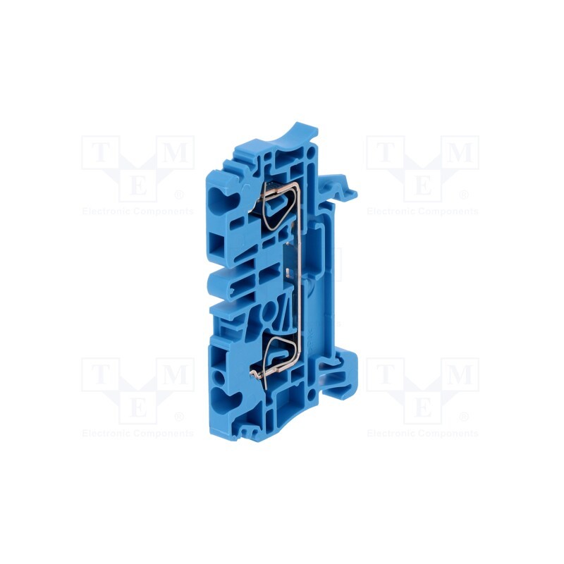 10 pcs : 1608520000 ZDU 2.5 BL - Splice terminal: rail, 2.5mm2, ways: 1, terminals: 2, blue, wemid