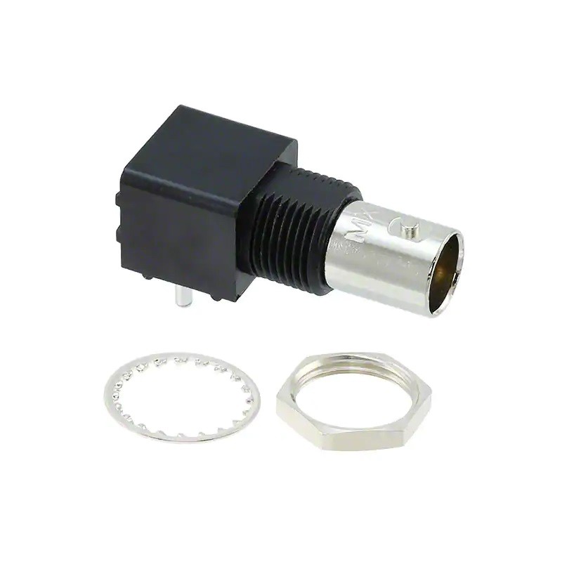2 pcs - Molex 73100 Series, jack Through Hole BNC Connector, 75Ω, Through Hole Termination, Right Angle Body
