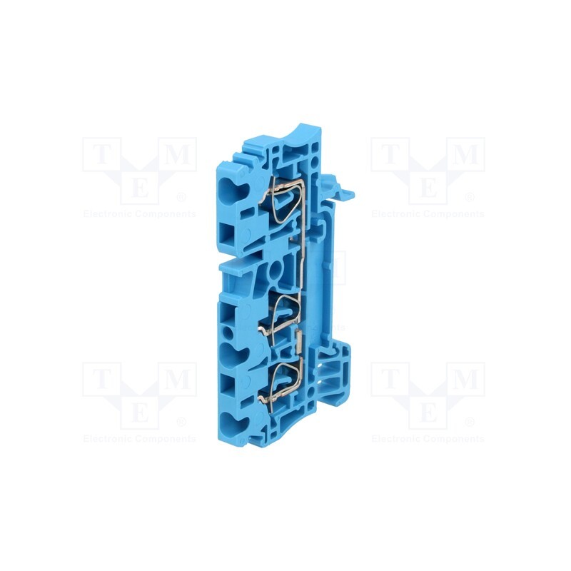 10 pcs : 1608550000 ZDU 2.5/3AN BL - Splice terminal: rail, 2.5mm2, ways: 1, terminals: 3, blue, wemid