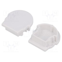 10 set : A1950001 -AS - Cap for LED profiles, white, 2pcs, ABS, UNI12