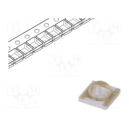 10 pcs : RC35E1-BNE-FR - LED, 3535, 120°, convex, 3.45x3.45x1.95mm, Pmax: 1W