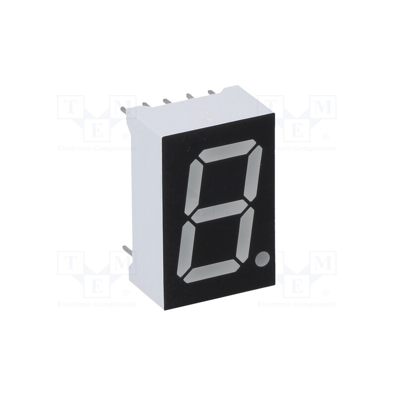 10 pcs : OPD-S5621G-BW - Display: LED, 7-segment, 14.2mm, 0.56', No.char: 1, green, 8mcd