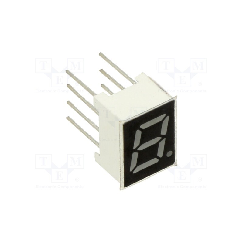10 pcs : OSL10282-IRA - Display: LED, 7-segment, 7mm, 0.28', No.char: 1, red, 100mcd, anode