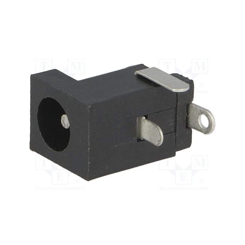 10 pcs : 1613 21 - Socket, DC supply, male, 5.5/2.5mm, on PCBs, THT, 3A, 12VDC