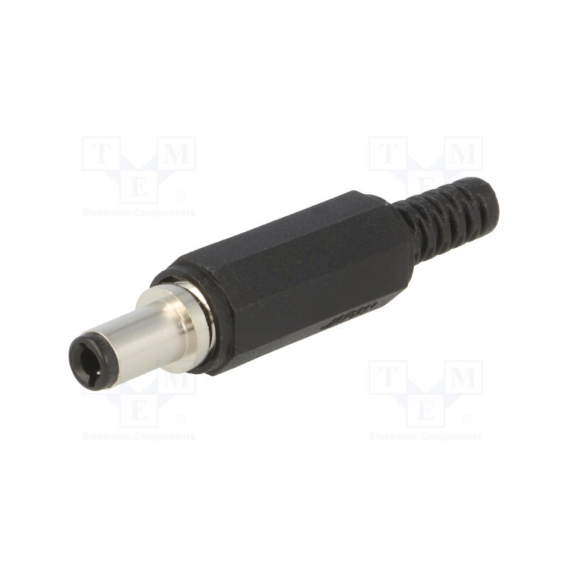 10 pcs : 1633 04 - Plug, DC supply, female, 5.5/2.5mm, with strain relief, for cable
