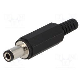 10 pcs : 1634 02 - Plug, DC supply, female, 5.5/2.5mm, with strain relief, for cable