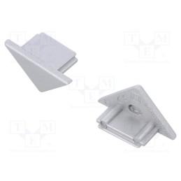 10 set : 91070040 -AS - Cap for LED profiles, grey, 2pcs, ABS, TRIO10