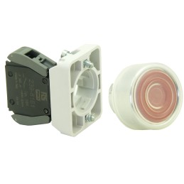 1 pcs - RS PRO Push Button Complete Unit, 22.5mm Cutout, SPST