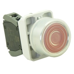 1 pcs - RS PRO Push Button Complete Unit, 22.5mm Cutout, SPST