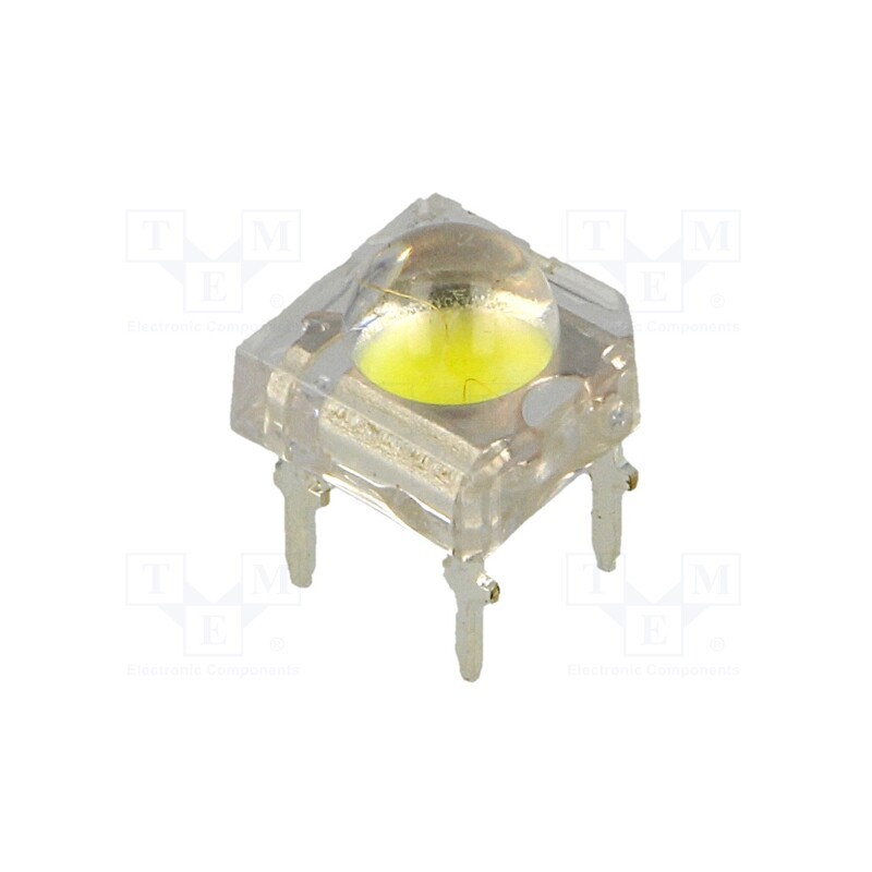 10 pcs : OSW4G4Z2C1P - LED Super Flux, 7.62x7.62mm, white cold, 28÷30lm, 120°, 20mA