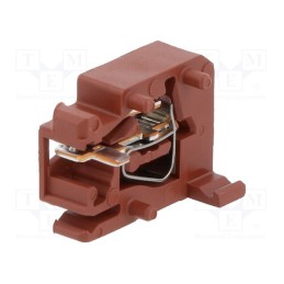10 pcs : 1650370000 ZVL 1.5 BR - Splice terminal: rail, 1.5mm2, ways: 1, terminals: 1, brown, wemid