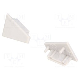 10 set : 83160022 -AS - Cap for LED profiles, grey, 2pcs, ABS, CORNER10
