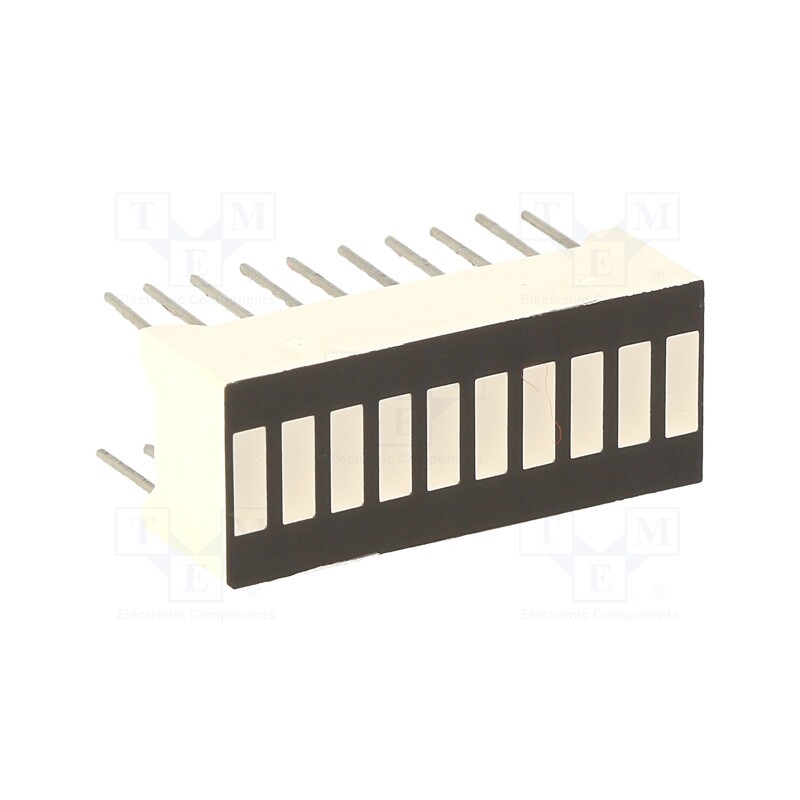 10 pcs : OSX10201-RGB1 - Display: LED, bargraph, red (4x) / green (3x) / blue (3x), 50mcd