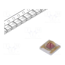 10 pcs : RF-C35H1-IRD-FR(45MIL) - LED, 3535, 120°, convex, 3.45x3.45x1.95mm, Pmax: 3W