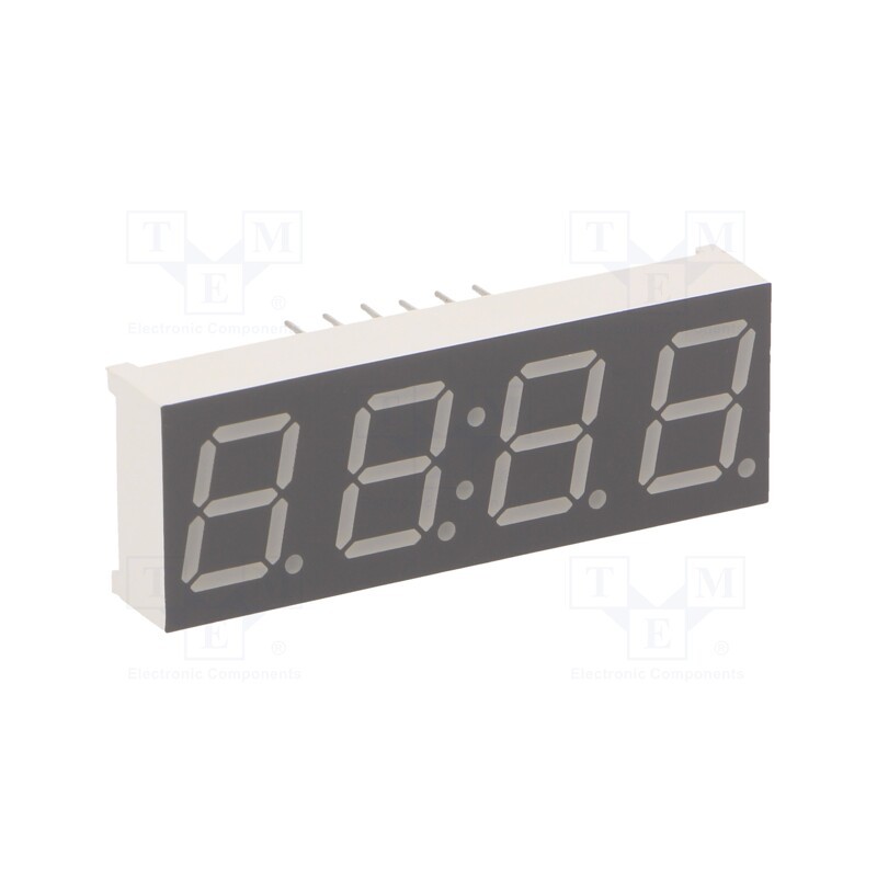 10 pcs : KW4-39ACVA - Display: LED, 7-segment, 10mm, 0.39', No.char: 4, red, 20÷40mcd