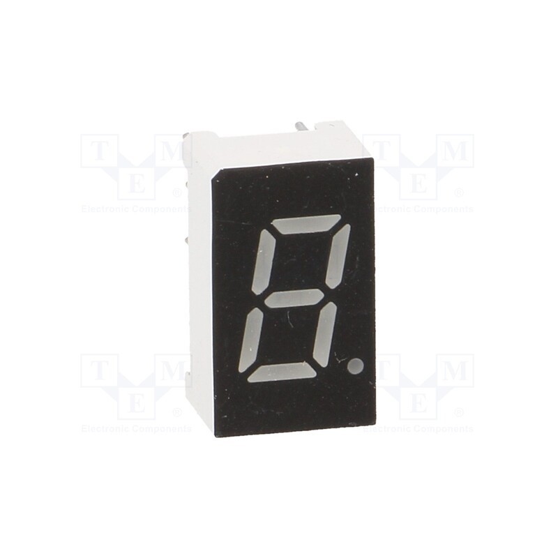 10 pcs : OPD-S3011LA-BW - Display: LED, 7-segment, 7.62mm, 0.3', No.char: 1, amber, 40mcd