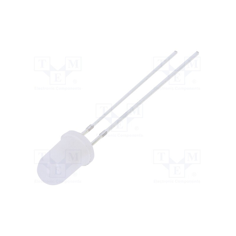 10 pcs : OSOOJ25112A - LED, 5mm, orange, 1560÷2180mcd, 15°, Front: convex, 1.8÷2.6V, 78mW