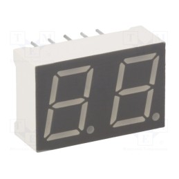 10 pcs : KW2-391AVA - Display: LED, 7-segment, 10mm, 0.39', No.char: 2, red, 24÷48mcd