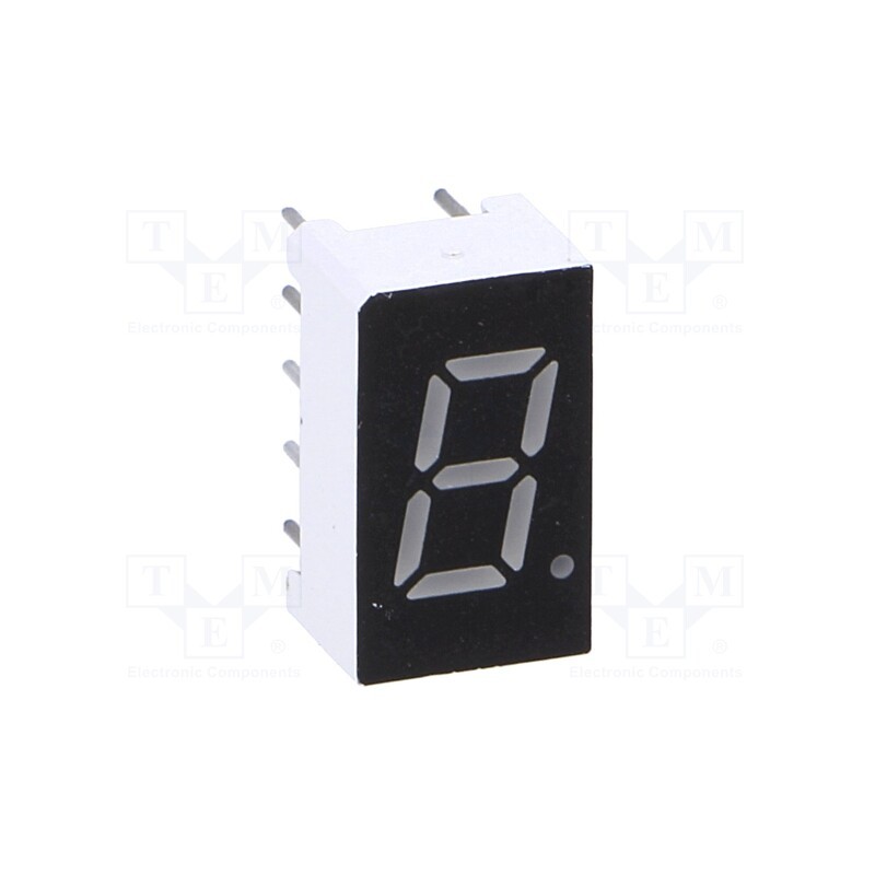 10 pcs : OPD-S3010UPG-BW - Display: LED, 7-segment, 7.62mm, 0.3', No.char: 1, green, 140mcd