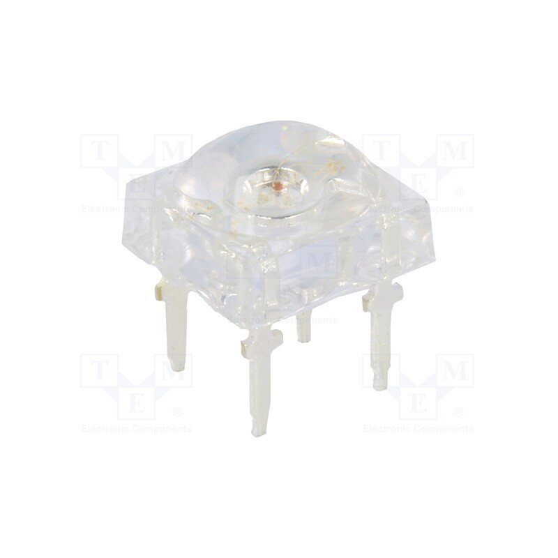 10 pcs : OSTBGAZ5D1D - LED Super Flux, 7.62x7.62mm, tricolour, RGB, 3000÷4200mcd, 130°