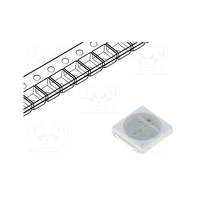 10 pcs : PJ2N-FFWE - LED, SMD, 3030, white cold, 55÷60lm, 4745-6950K, 70, 120°, 150mA