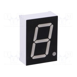 10 pcs : OPD-S8022LA-BW - Display: LED, 7-segment, 20.4mm, 0.8', No.char: 1, amber, 60mcd