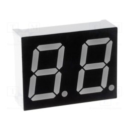 10 pcs : OPD-D5630G-BW - Display: LED, 7-segment, 14.2mm, 0.56', No.char: 2, green, 8mcd